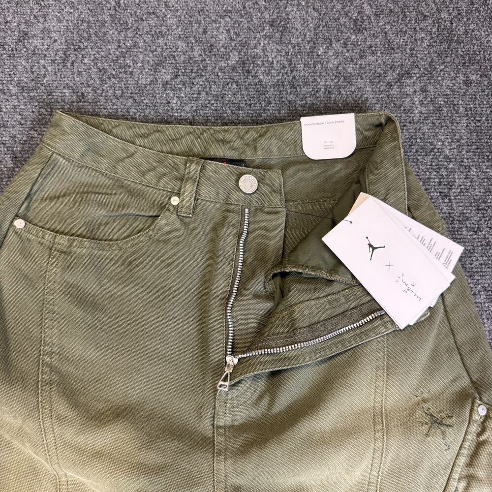 Nike Jordan X Travis Scott Khaki Cargo Pants Womens Size 0 FD9119-325 NWT - Picture 6 of 13